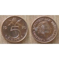 Pays Bas 5 Cent 1975 Netherlands Cents Gulden Nederland Hollande Piece