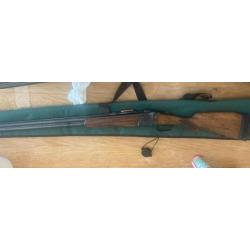 fusil merkel superposé 12/70, platines jaspées.