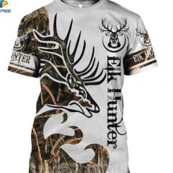 !!! LIVRAISON OFFERTE !!! Tee-shirt 3D réaliste chasse pêche réf 419