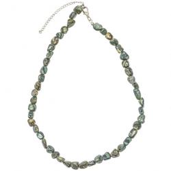 Collier en porphyre grec - Perles pierres roulées
