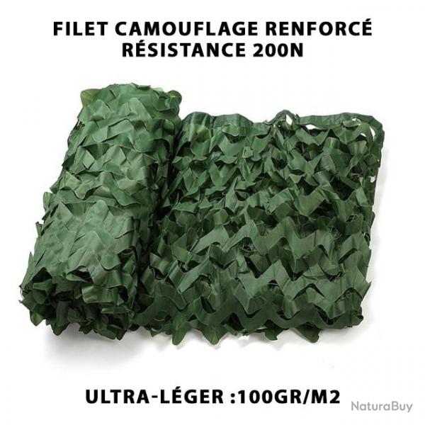 Filet de Camouflage Vert Kaki Double Couche (210D) 2x4M lger 100gr/m2 Chasse Airsoft Camping