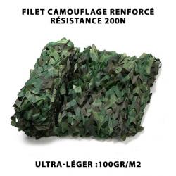 Filet de Camouflage Woodland Double Couche (210D) 2x4M léger 100gr/m2 Chasse Airsoft Camping