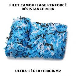 Filet de Camouflage Naval Double Couche (210D) 2x4M léger 100gr/m2 Chasse Airsoft