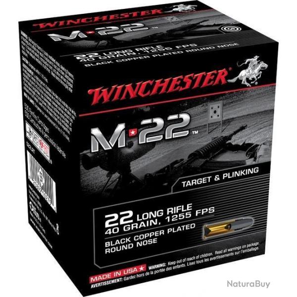 Munitions Winchester M22 22lr 40gr 1255fps par 800