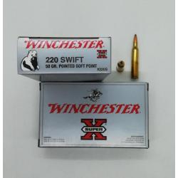 Boite de 20 cartouches 220 swift 50gr soft point Winchester