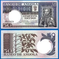 Angola 50 Escudos 1973 NEUF Escudo Afrique Billet Colonie Portugal
