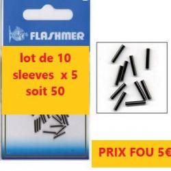 LOT DE 5 paquets de 10 SLEEVES taille 1.4/0.9  par 10 mm  soit 50 piéces