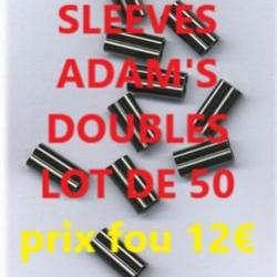 LOT DE 5 paquets de 10 SLEEVES DOUBLE ADAM'S  Ø 2 mm  soit 50 piéces