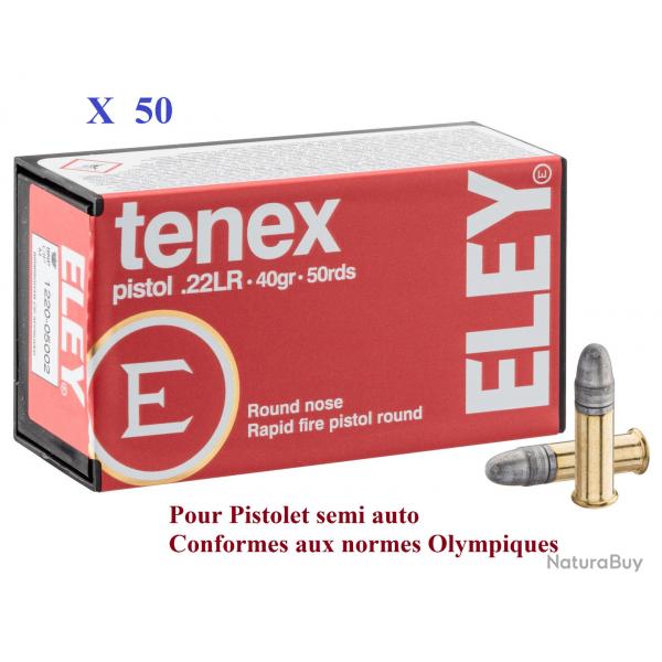 Cartouches 22LR ELEY  TENEX pistol  boite de 50