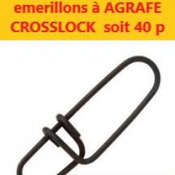 LOT DE 4 paquets de 10 emerillons à AGRAFE CROSSLOCK  N° 3   50 KG   soit 40 piéces