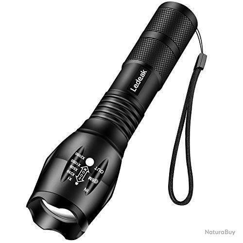 Police tactique 5000LM Zoom XM-L T6 LED 5modes lampe de poche en aluminium  torche - Torches - Achat & prix