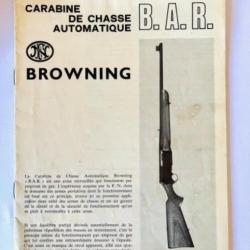 Notice Carabine Browning Bar Occasion