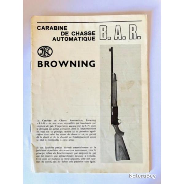 Notice Carabine Browning Bar Occasion