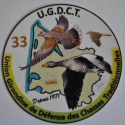 autocollant chasse U.G.D.C.T. 33
