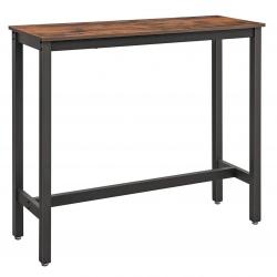 Table de bar table haute fine table de cuisine 120 x 40 x 100 cm table de salle à manger avec cadre