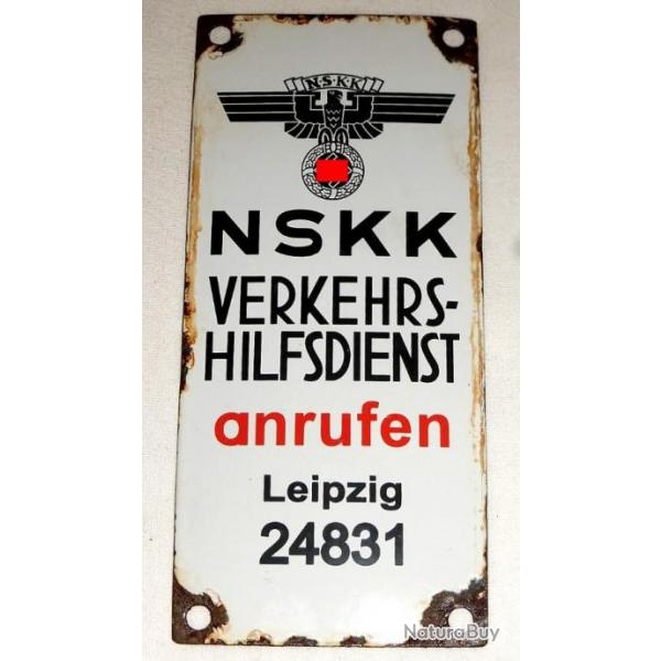 PLAQUE ALLEMANDE de la  NSKK  du IIIme REICH.  /6888