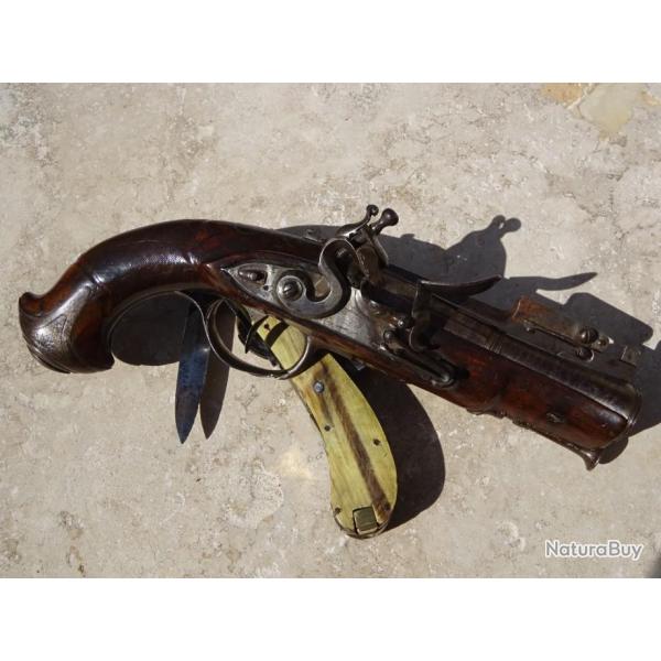 pistolet tromblon  silex a baionnette lanante- France fin XVIIIe