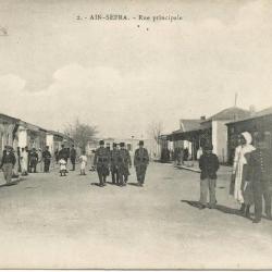 Militaria - Carte postale : AIN SEFRA - Rue principale