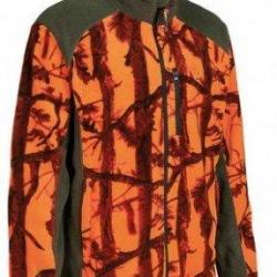 Blouson polaire orange GhostCamo B&B PERCUSSION-4XL