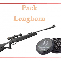 Pack Carabine 19,9J Longhorn cal. 4,5 mm + 500 Plomb