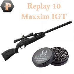 Pack Carabine 29J REPLAY 10 MAXXIM IGT cal. 4,5 mm + 500 Plomb