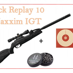 Pack Carabine 29J REPLAY 10 MAXXIM IGT cal. 4,5 mm + 100 Cibles + 500 Plomb