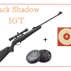 Pack Carabine 19,9J SHADOW IGT cal. 4,5 mm + 100 Cibles + 500 Plombs