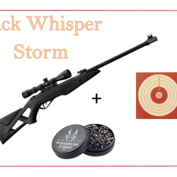 Pack Carabine Gamo 19.9J whisper Storm cal. 4,5 mm + Plombs + cibles