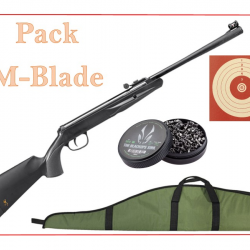 Pack Carabine 10J M-BLADE cal. 4,5 mm + Cibles + 500 Plombs + fourreau