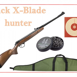 Pack Carabine 19,5J X-BLADE HUNTER cal. 4,5 mm + 100 Cibles + 500 Plomb + fourreau