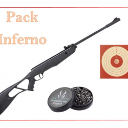 Pack Carabine 10J INFERNO cal. 4,5 mm + 100 Cibles + 500 Plombs