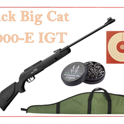 Pack Carabine GAMO 19,9J BIG CAT 1000-E IGT cal.4,5 mm + Cibles + 500 Plomb + fourreau