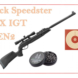 Pack Carabine GAMO 19,9J SPEEDSTER 10X IGT GEN2 cal. 4,5 mm + Cibles + 500 Plomb