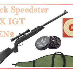 Pack Carabine GAMO 19,9J SPEEDSTER 10X IGT GEN2 cal. 4,5 mm + Cibles + 500 Plomb + fourreau
