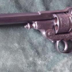 Gros revolver a brisure  Warnant breveté gravé d'usine pour l'export calibre 11mm 73