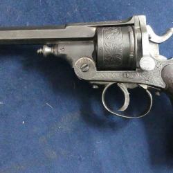 Gros revolver a brisure  Warnant breveté gravé d'usine pour l'export calibre 11mm 73