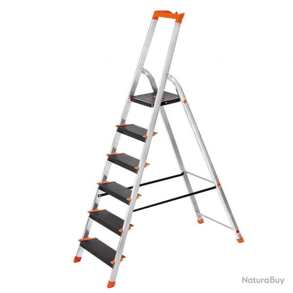 chelle 6 marches en aluminium escabeau largeur de la marche 12 cm pliable plateau  outil pieds an