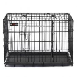 Cage pour chien avec 2 portes 92,5 x 57 5 x 64 cm noir 12_0001192