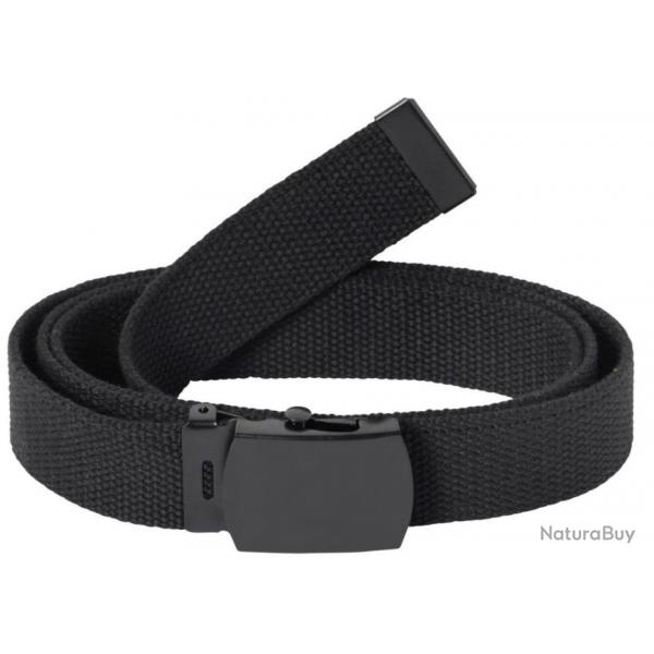 Ceinture toile unie noir PERCUSSION