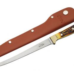 Couteau A Lever Les Filets Rite Edge Imitation Cerf Lame Acier Inox Etui Cuir CN211560