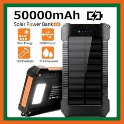 Powerbank solaire 50000mAh multifonctions - Etanche - Livraison rapide
