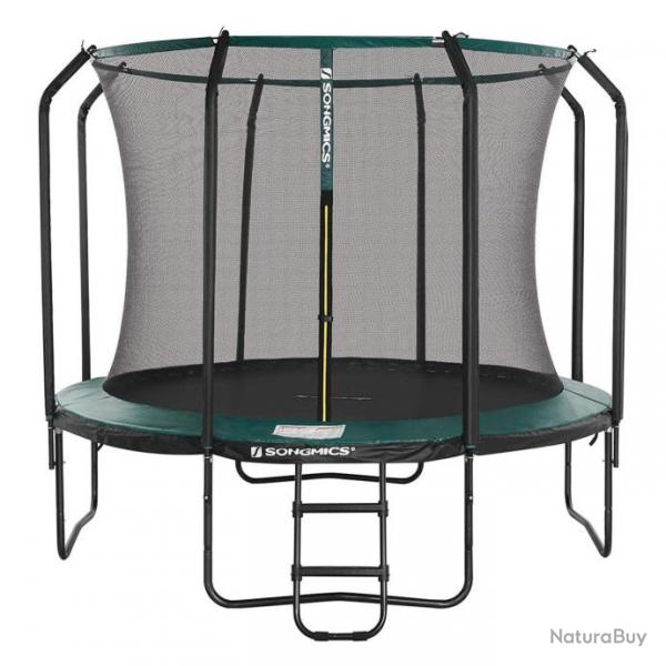 Trampoline de 366 cm trampoline de jardin rond avec filet de scurit intrieur chelle poteaux rec