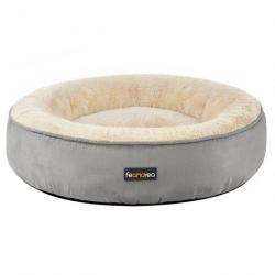 Panier pour chien rond lit chat donuts diamètre 60 cm gris clair 12_0001211