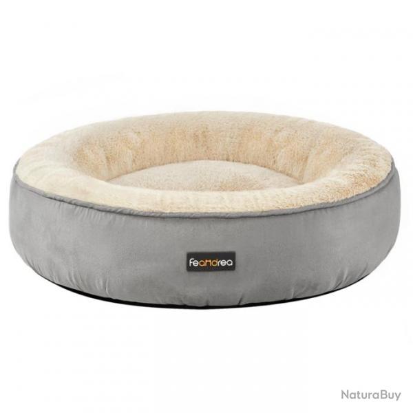 Panier pour chien rond lit chat donuts diamtre 60 cm gris clair 12_0001211