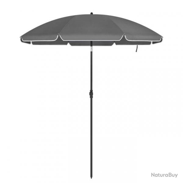 Parasol de jardin diamtre 2 m ombrelle protection UPF 50+ inclinable portable rsistant au vent ba