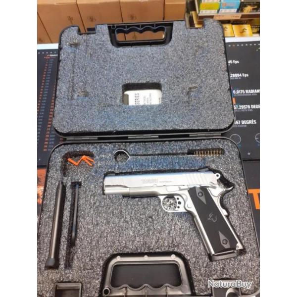 TAURUS PT1911 STAINLESS CAL.45 ACP NEUF + 1 CHARGEUR SUPPLEMENTAIRE + ACCESSOIRES