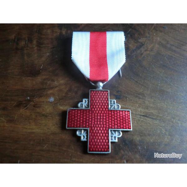 medaille  argent  recompense  de la croix rouge