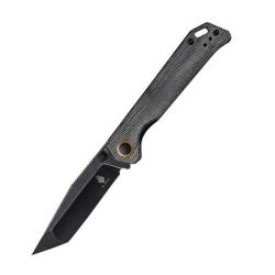 Couteau Kizer Begleiter 2 Grey Manche Micarta Lame Acier 154CM Tanto Button Lock Clip  KIV44582TC1 -