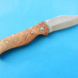 couteau  de poche pliant bois de Teck le Bougna