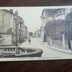 CP  Dpt  24  MUSSIDAN  RUE DE BORDEAUX LA GENDARMERIE